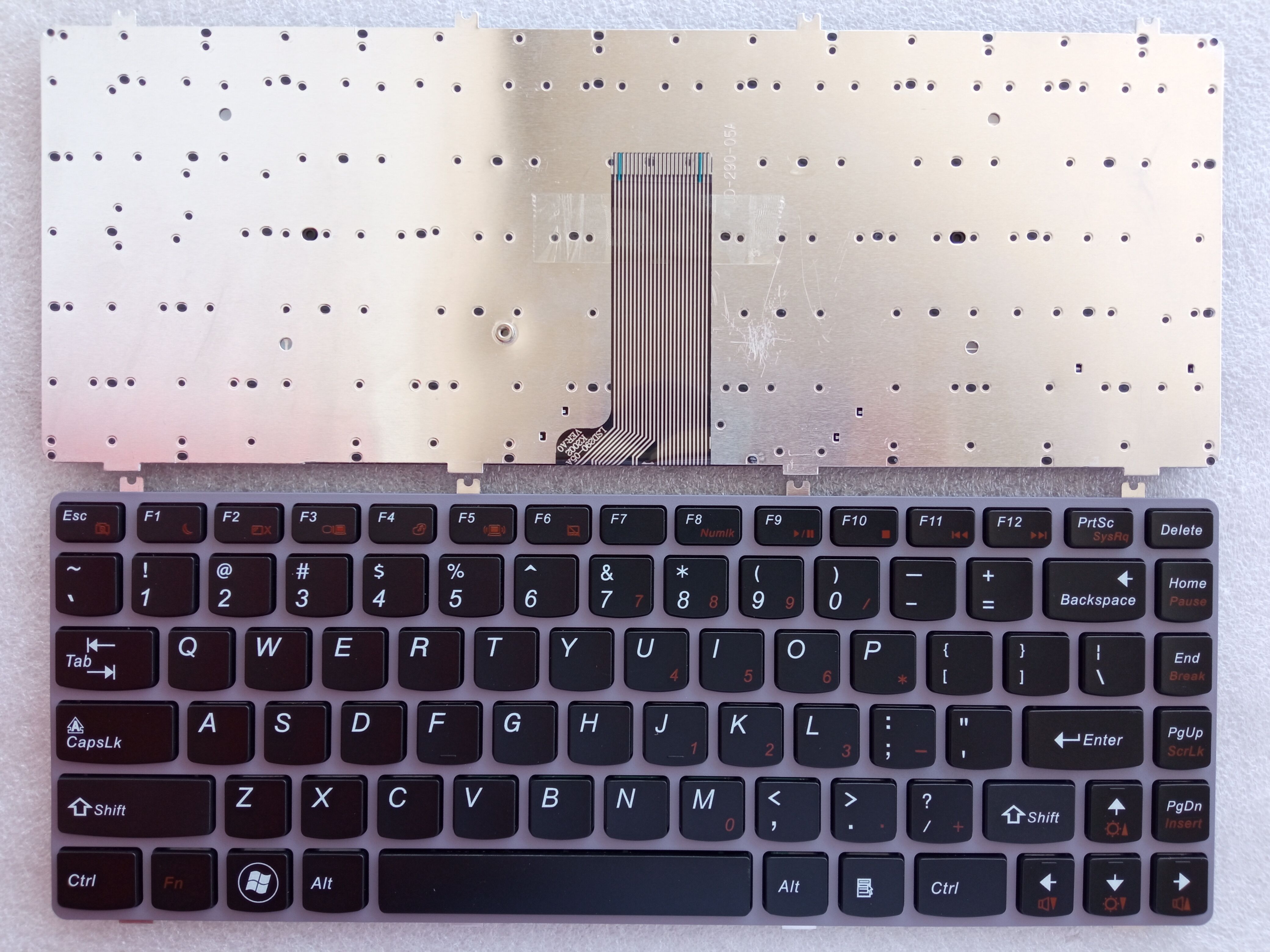 Picture of New Replacement Laptop Keyboard For LENOVO Y470 Purple FRAME BLACK (OEM) US Layout